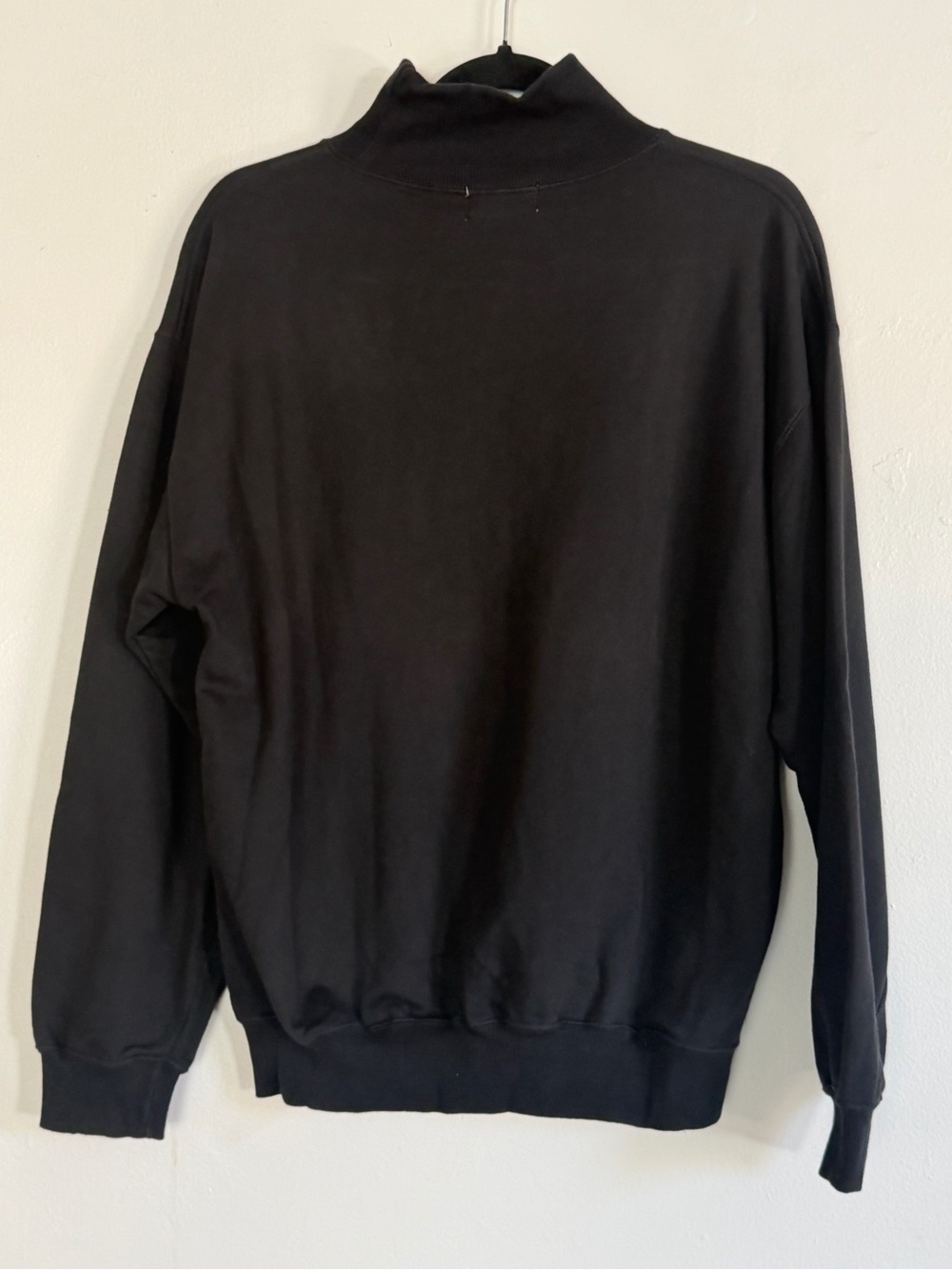 Vintage SALCO Country Club Sweatshirt Black Mock Neck Equestrian Preppy 90s sz L - Picture 8 of 8
